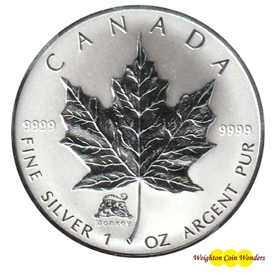 2004 1oz Silver Maple - MONKEY Privy